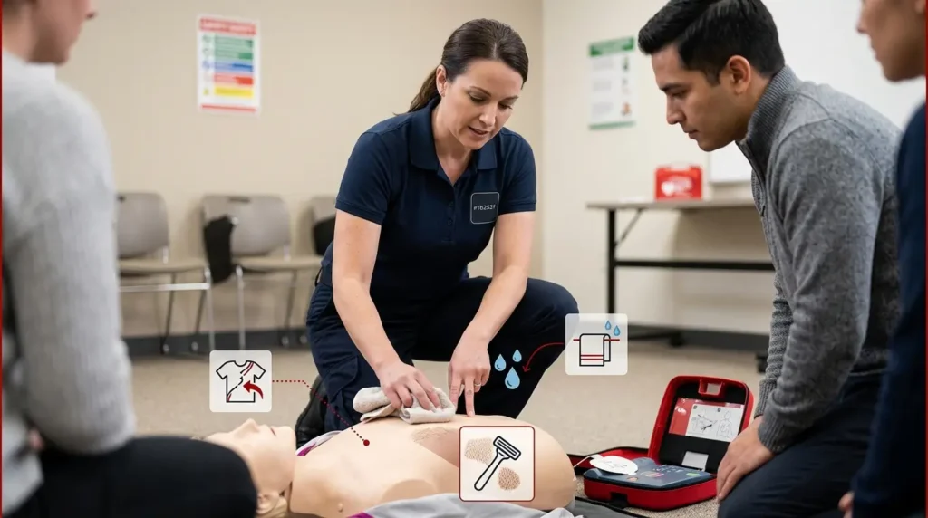 placement of pads for aed - 04